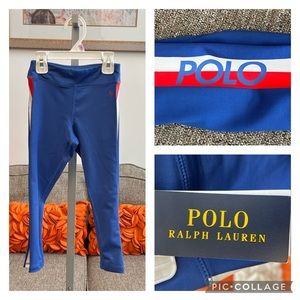 ❣️🆕Polo Ralph Lauren Cortina Blue Side Stripe Girls Leggings❣️